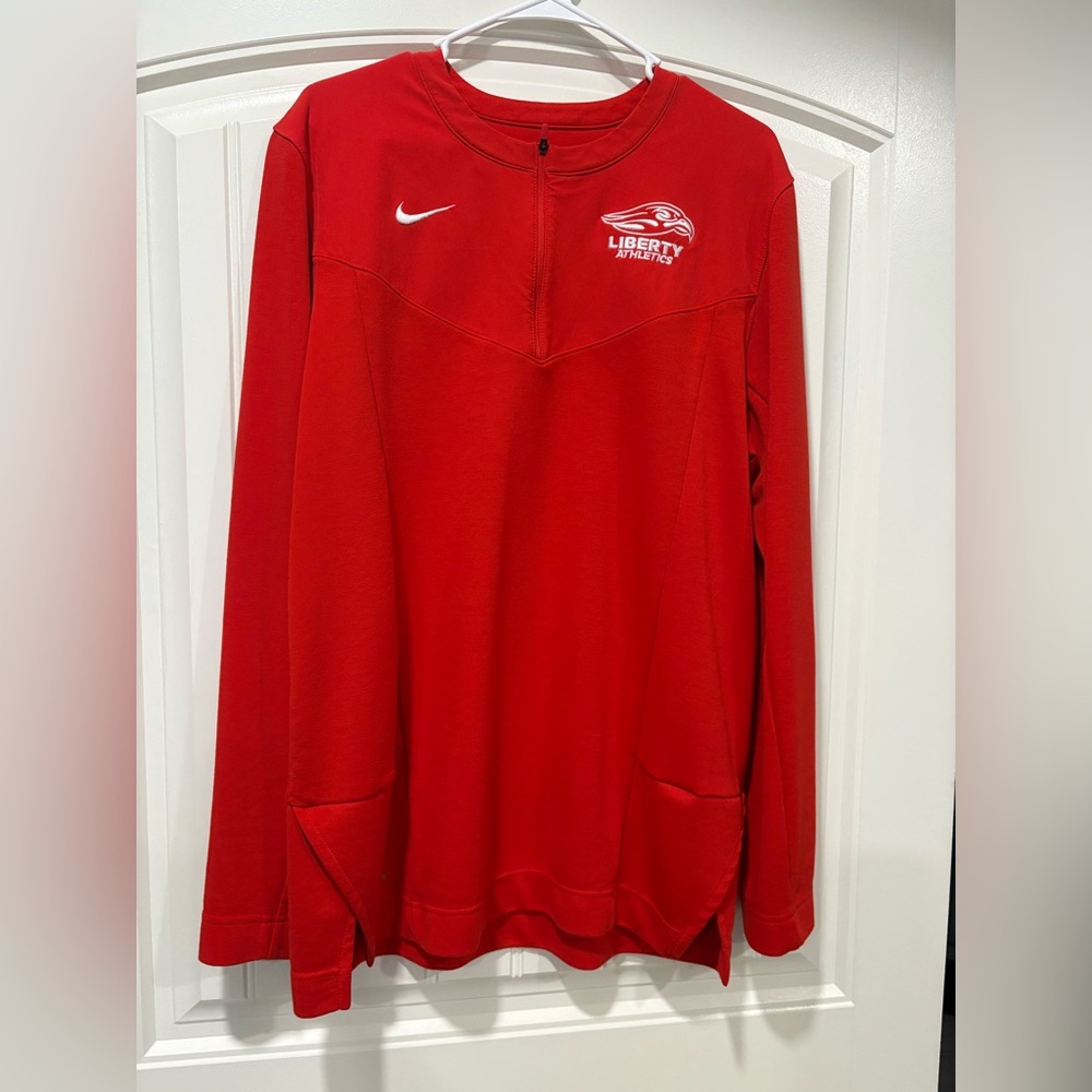 Nike Red Liberty Athletics Quarter-Zip Pullover
